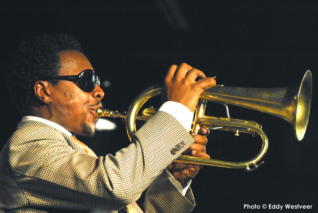 Roy Hargrove, a popular jazz jammer, at work on his horn. Photo courtesy of Eddy Westveer via Flickr.