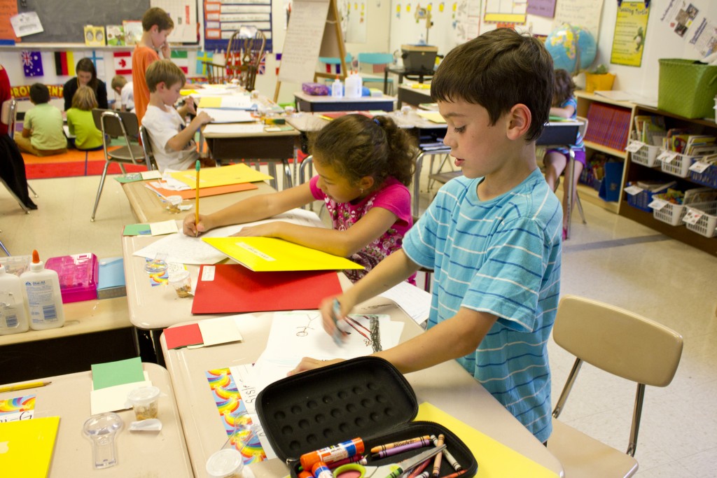 "Second Grade Writing Class" by Flickr user woodleywonderworks.