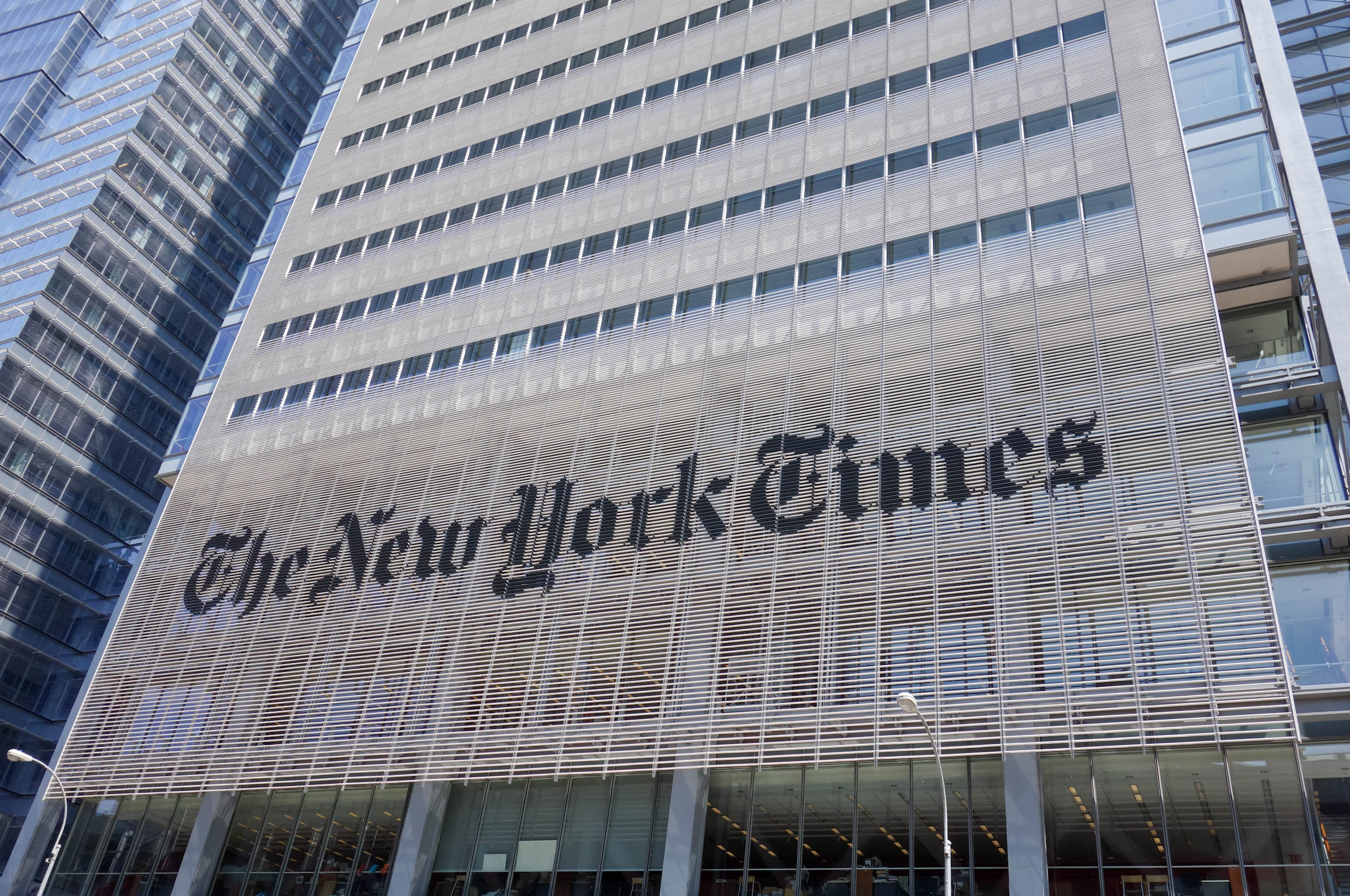 The New York Times Building, photo by Scott Beale / Laughing Squid